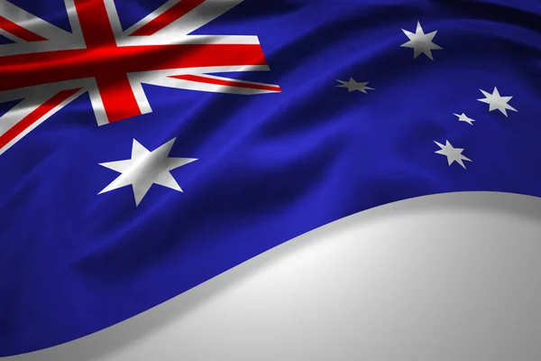 Flag Australia Copy Space Your Text White Background Illustration — Stock Photo, Image