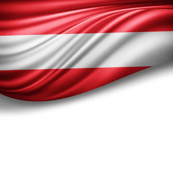 テキスト イラストのコピー スペースを持つオーストリアの旗 — ストック写真