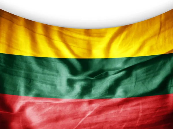 Bandiera Della Lituania Con Spazio Copia Del Testo Illustrazione — Foto Stock