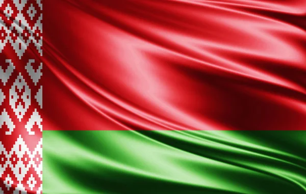 Bandera Bielorrusia Con Espacio Copia Para Texto Ilustración — Foto de Stock