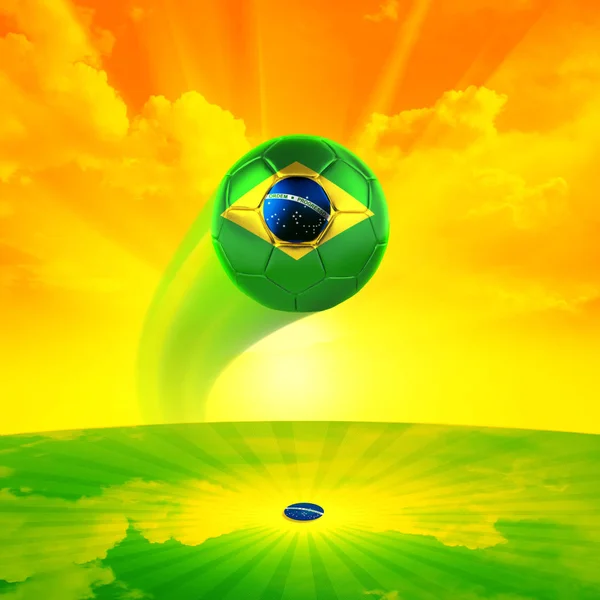 テキストや画像のコピー スペースを持つブラジルの国旗 — ストック写真