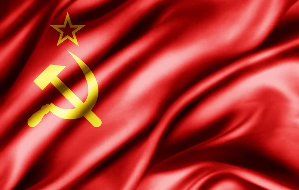 Sovyetler Birliği Bayrağı Ile Kopya Alanı Metin Çizim Için — Stok fotoğraf