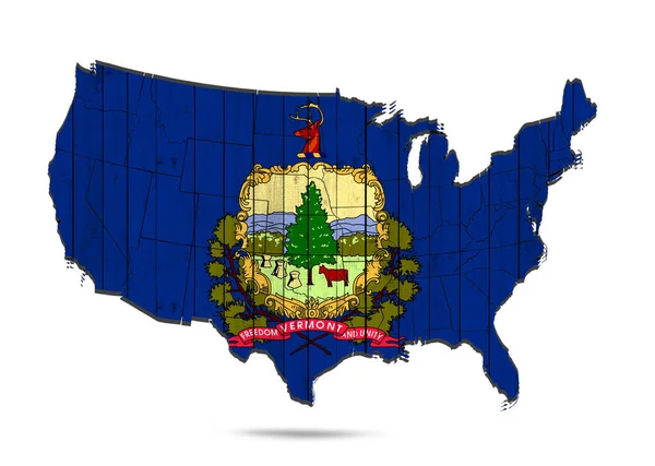テキストや画像のコピー スペースを持つバーモント州旗 — ストック写真