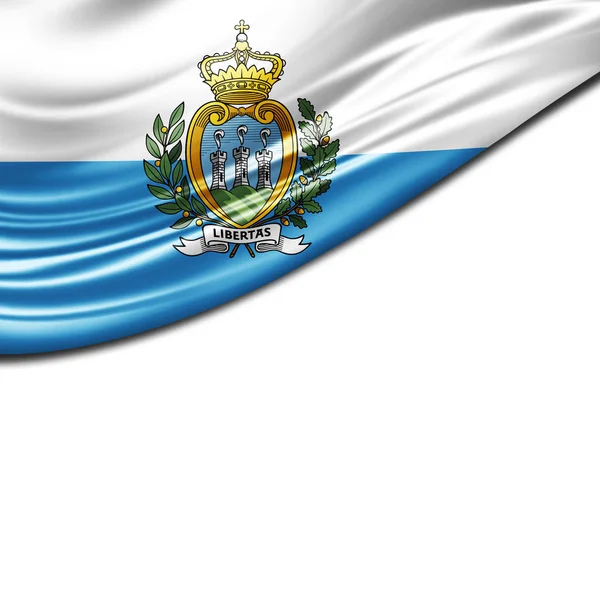 Másol Szöveg Illusztráció Hely San Marino Zászlaja — Stock Fotó