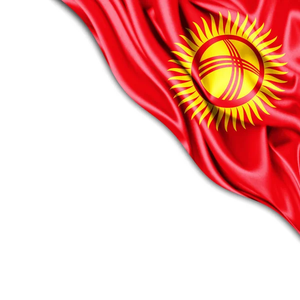 Drapeau Kirghizistan Avec Espace Copie Pour Votre Texte Illustration — Photo