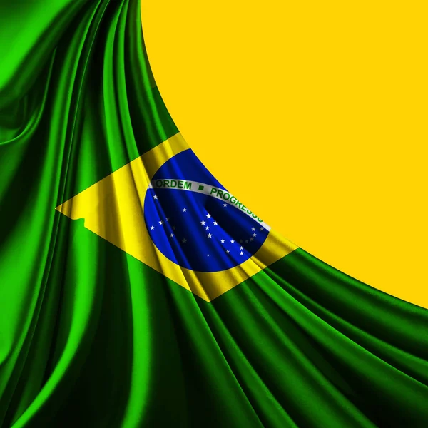 브라질 국기와 일러스트 — 스톡 사진