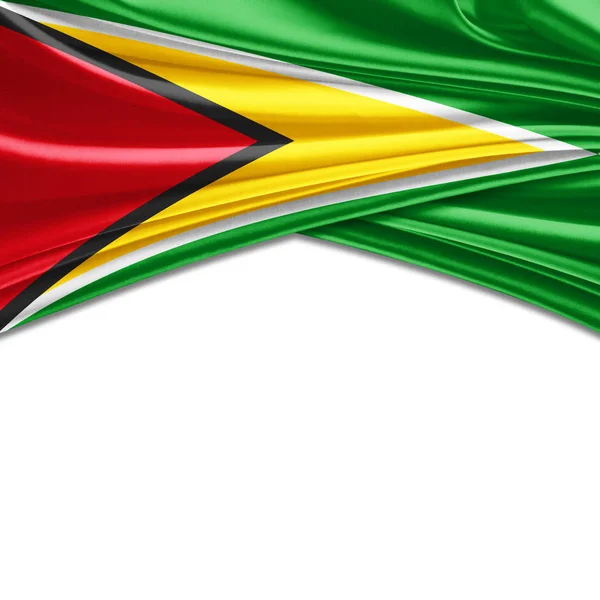 Flaga Gujany Kopia Miejsce Twój Tekst Ilustracje — Zdjęcie stockowe