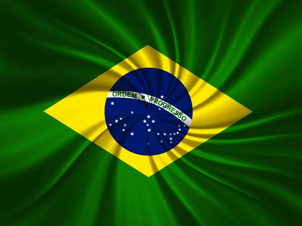 Vlag Van Brazilië Een Abstracte Achtergrond — Stockfoto