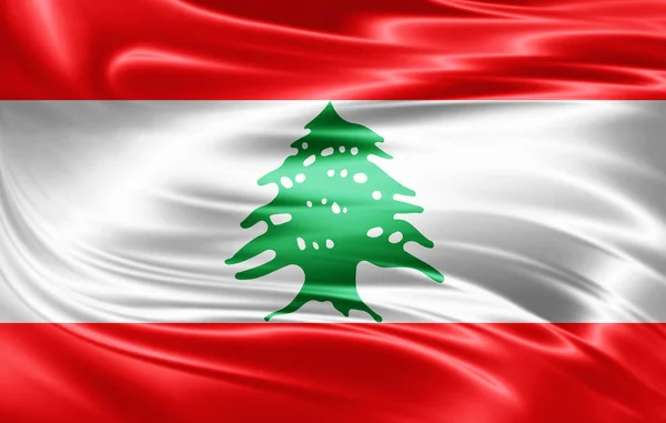 Bandera Líbano Con Espacio Copia Para Texto Ilustración — Foto de Stock