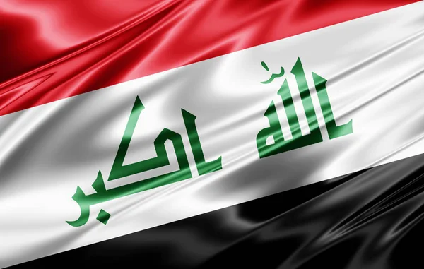 Bendera Irak Dengan Ruang Fotokopi Untuk Teks Anda Ilustrasi — Stok Foto