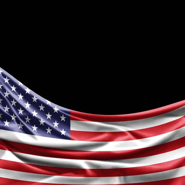 Vlag Van Verenigde Staten Met Kopie Ruimte Voor Tekst Illustratie — Stockfoto