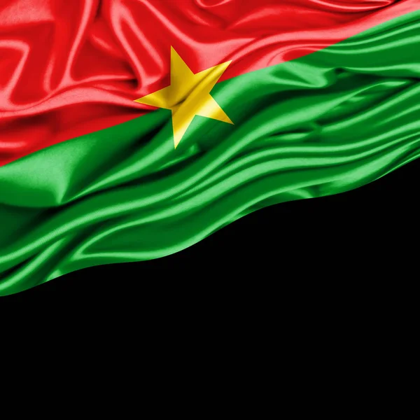 Bandera Burkina Con Espacio Copia Para Texto Ilustración —  Fotos de Stock