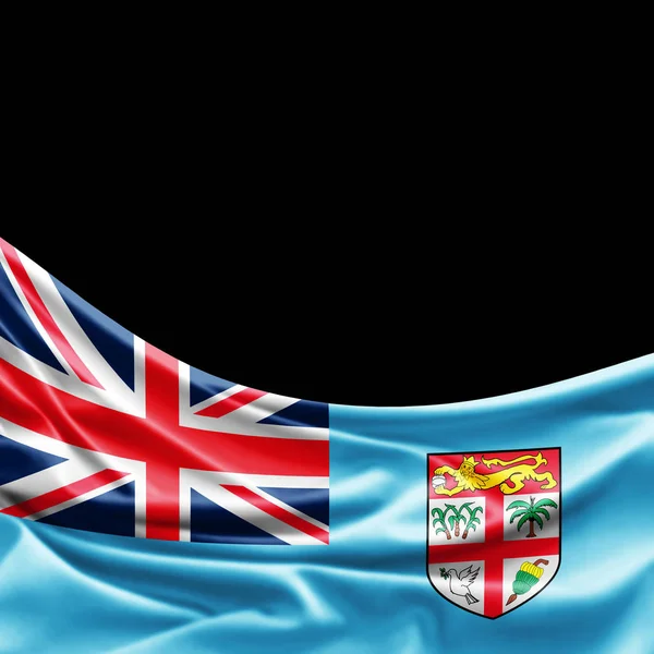 Flagga Fiji Med Kopia Utrymme För Din Text Illustration — Stockfoto