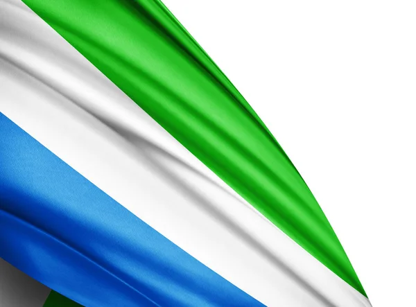 Sierra Leone Flagg Med Kopia Utrymme För Din Text Illustration — Stockfoto