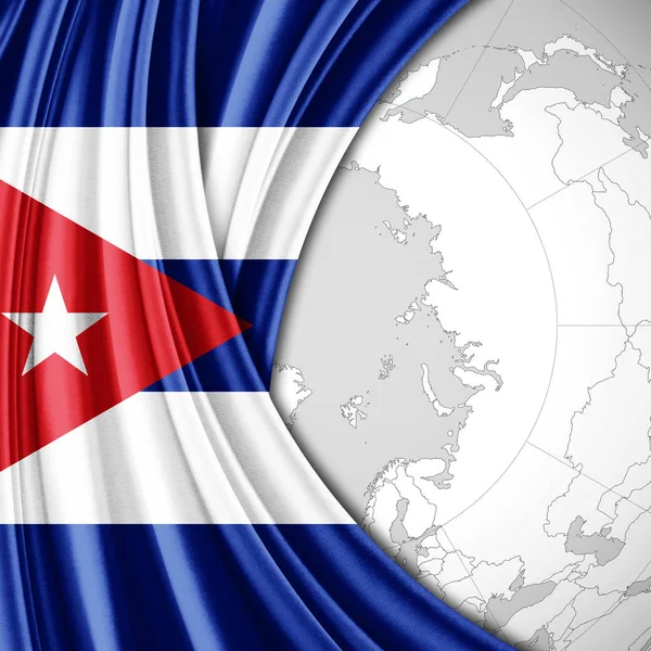 古巴国旗与复制空间为您的文本 — 图库照片