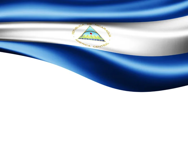 Bandera Nicaragua Con Espacio Para Copiar Texto Ilustración — Foto de Stock