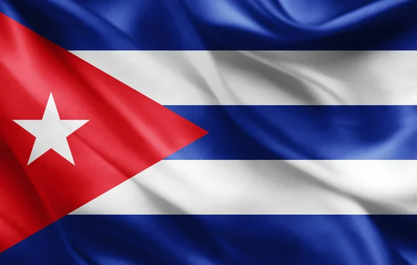 Bandera Cuba Con Espacio Copia Para Texto Ilustración — Foto de Stock