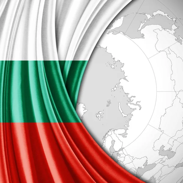 Bulgaristan bayrağı ile kopya alanı metin - 3d çizim için    