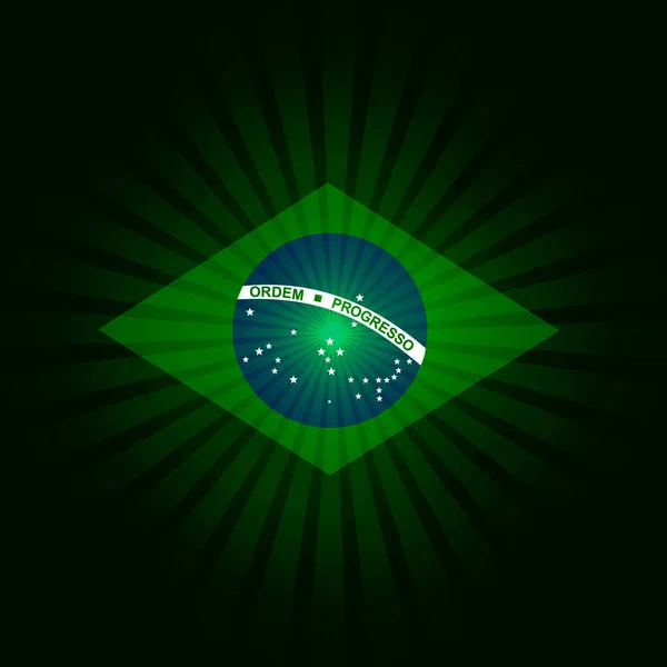 Βραζιλία Σημαία Και Αφηρημένη Φόντο — Φωτογραφία Αρχείου