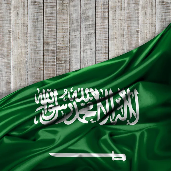 Flagge Von Saudi Arabien Mit Kopierplatz Für Ihren Text Illustration — Stockfoto