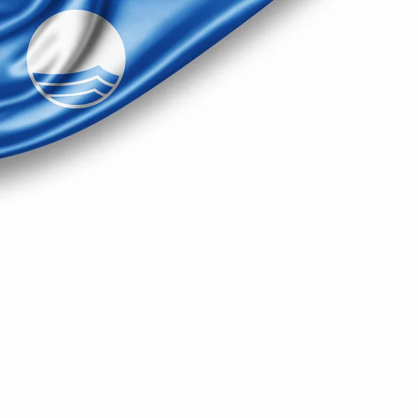 Βραβευμένη Γαλάζια Σημαία Του Μεταξιού Απεικόνιση — Φωτογραφία Αρχείου