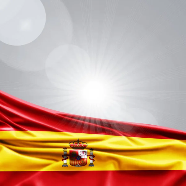 Flaga Hiszpanii Kopia Miejsce Twój Tekst Ilustracje — Zdjęcie stockowe