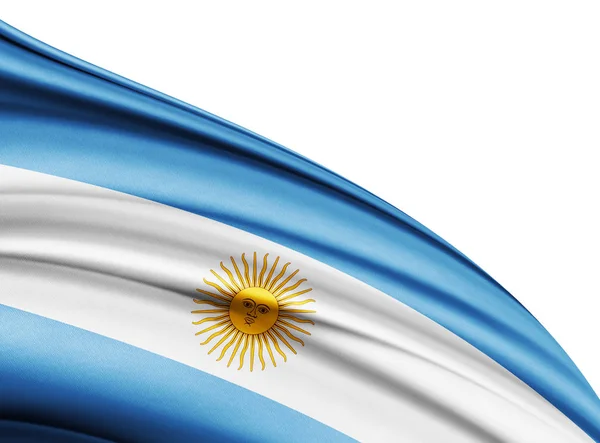 阿根廷国旗与复制空间为您的文本 — 图库照片