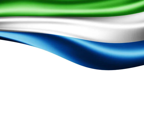Bandeira Serra Leoa Com Espaço Cópia Para Seu Texto Ilustração — Fotografia de Stock