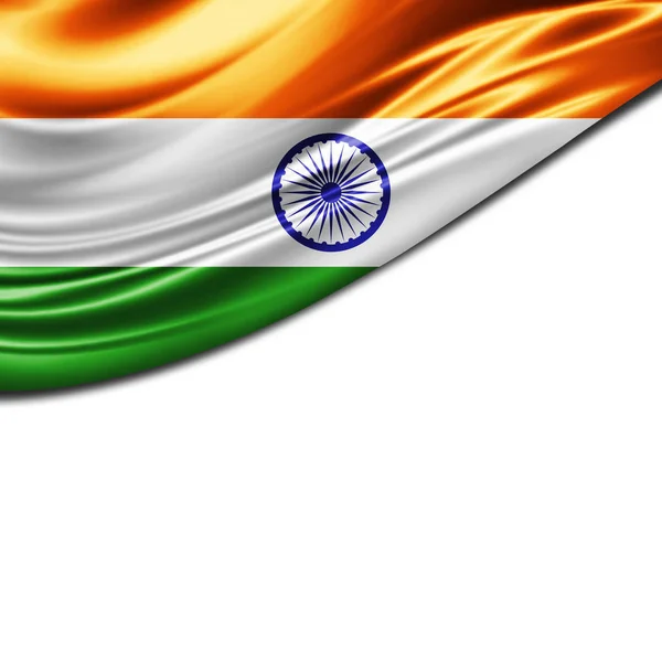 Indiens Flagga Med Kopia Utrymme För Din Text Illustration — Stockfoto