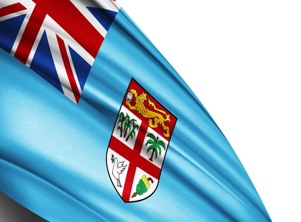Vlag Van Fiji Met Kopie Ruimte Voor Tekst Illustratie — Stockfoto