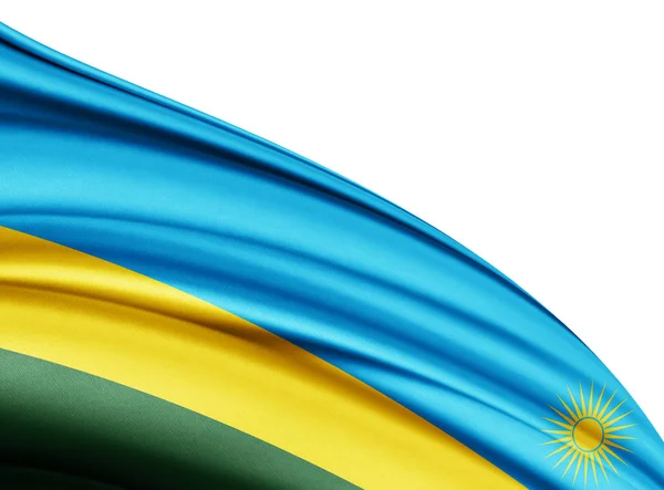 テキスト イラストのコピー スペースとルワンダの国旗 — ストック写真