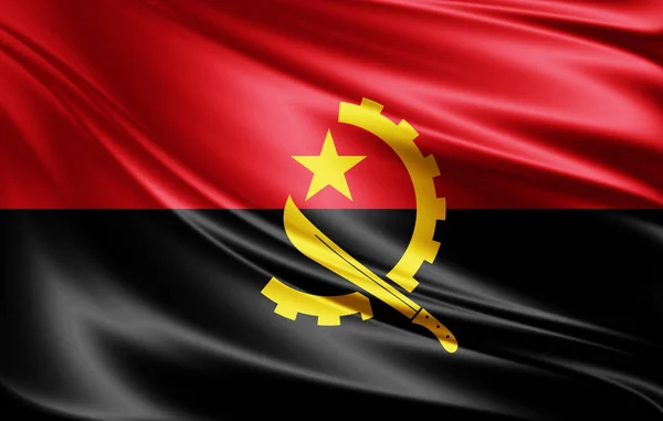 Bandeira Angola Com Espaço Cópia Para Seu Texto Ilustração — Fotografia de Stock