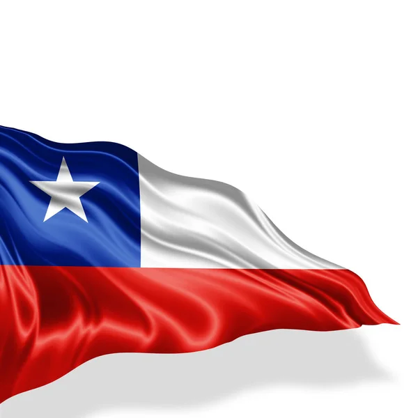Flagga Chile Med Kopia Utrymme För Din Text Illustration — Stockfoto