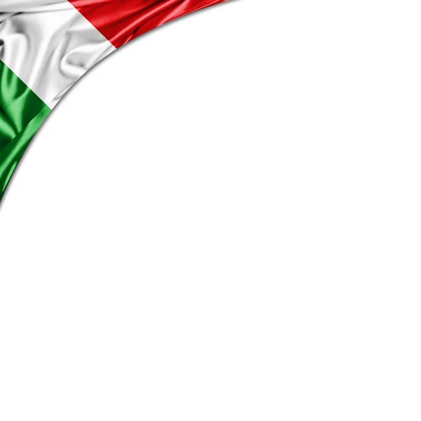 Vlag Van Italië Met Kopie Ruimte Voor Tekst Illustratie — Stockfoto