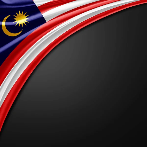 Flagge Von Malaysia Mit Kopierplatz Für Ihren Text Illustration — Stockfoto