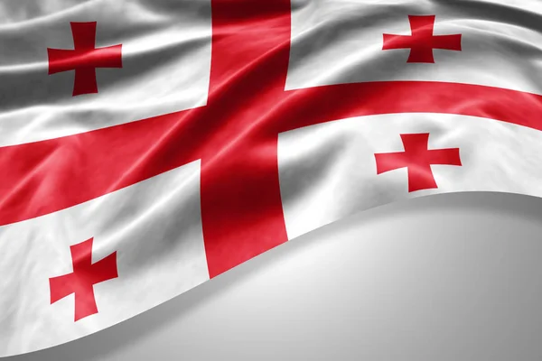 Σημαία Της Γεωργίας Αντίγραφο Χώρο Για Κείμενο Απεικόνιση — Φωτογραφία Αρχείου