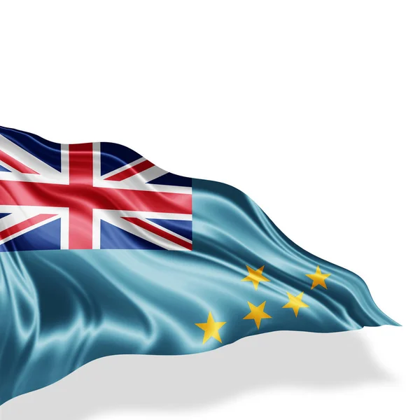Bandera Tuvalu Con Espacio Copia Para Texto Ilustración — Foto de Stock