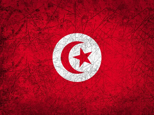 Bandera Túnez Con Espacio Copia Para Texto Imágenes — Foto de Stock