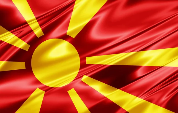 Флаг Македонии Местом Копирования Текста Иллюстрация — стоковое фото