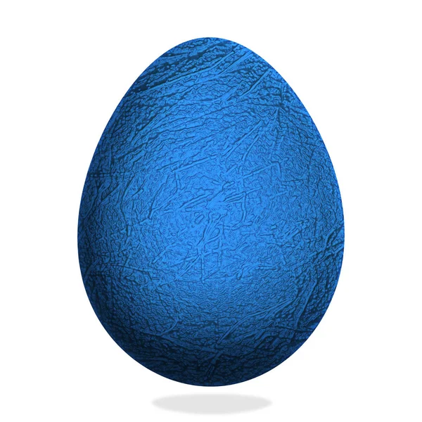 Blue Easter Egg White Background — Stock Photo, Image