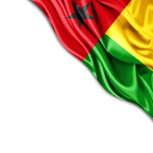 Vlajka Guineje Bissau Kopií Prostor Pro Ilustraci Textu — Stock fotografie