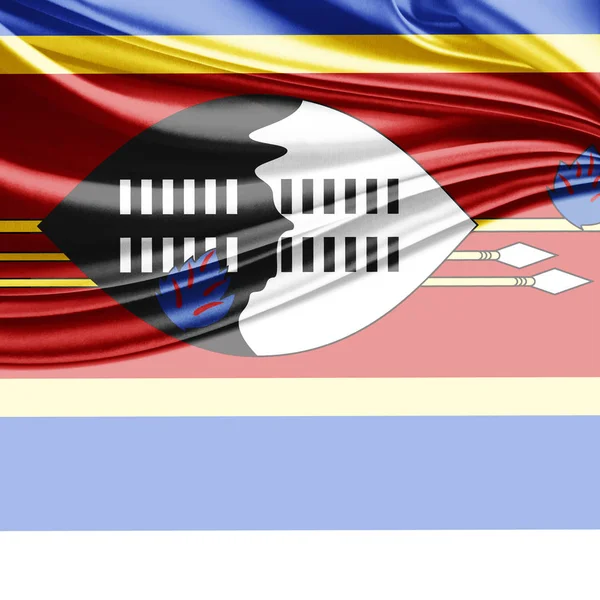 Másol Szöveg Illusztráció Helyet Szváziföld Zászlaja — Stock Fotó