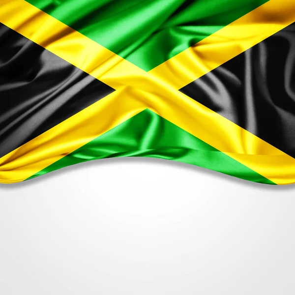 Bandeira Jamaica Com Espaço Cópia Para Seu Texto Ilustração — Fotografia de Stock