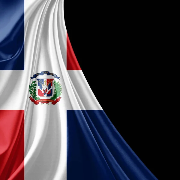 Bandeira República Dominicana Com Espaço Cópia Para Seu Texto Ilustração — Fotografia de Stock