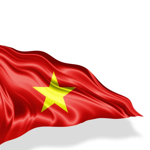 テキスト イラストのコピー スペースを持つベトナムの旗 — ストック写真