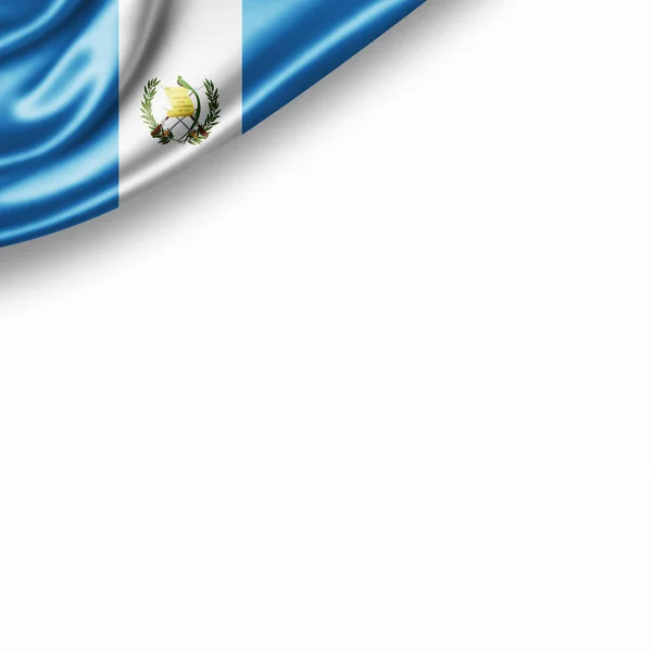 Флаг Гватемалы Местом Копирования Текста Белом Фоне Иллюстрация — стоковое фото