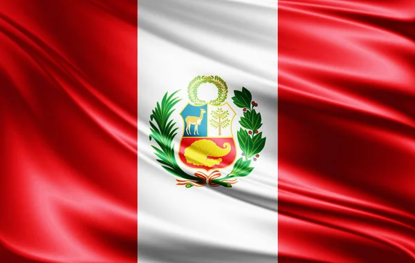 Flagge Von Peru Mit Kopierplatz Für Ihren Text Illustration — Stockfoto