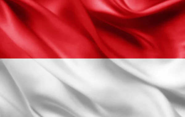 Vlag Van Monaco Met Kopie Ruimte Voor Tekst Illustratie — Stockfoto