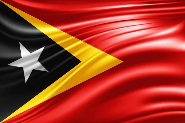 Bandera Timor Oriental Con Espacio Copia Para Texto Ilustración —  Fotos de Stock