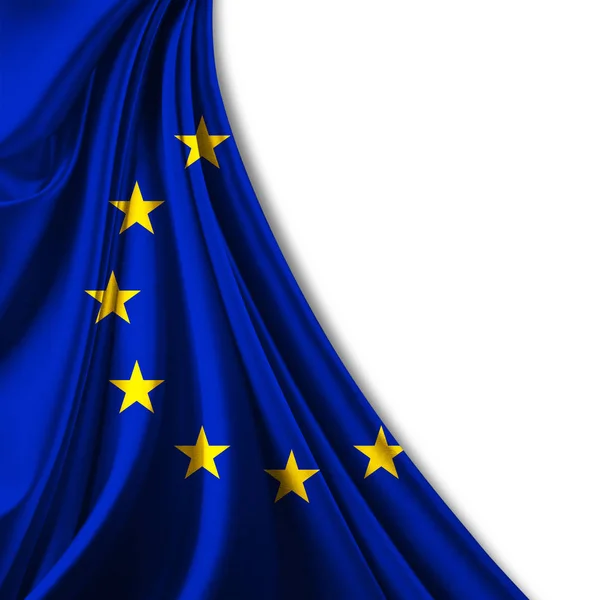 テキストや画像のコピー スペースを持つ欧州連合の旗 — ストック写真